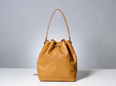 Handmade Leather Bucket Bag