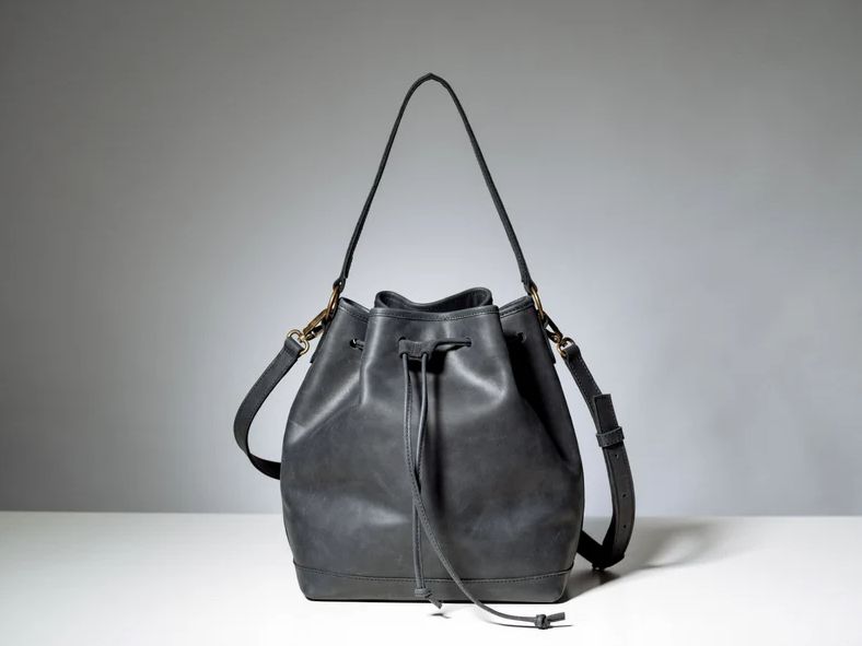 Black Bucket Bag