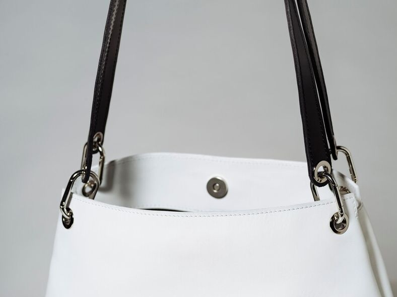 White Leather Hobo Bag